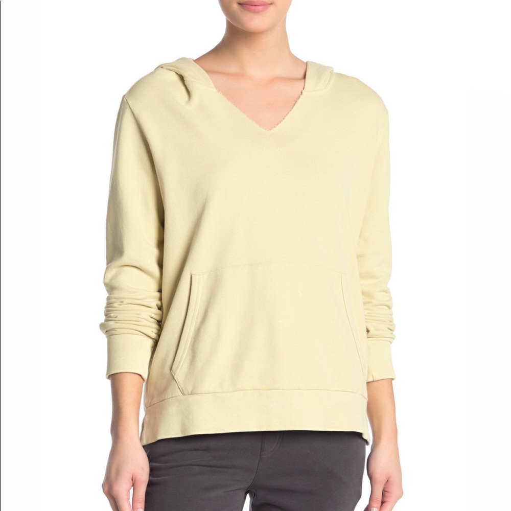 Jason Scott Raw Split Neck Pullover Hoodie